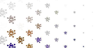 Light yellow vector pattern with coronavirus elements.