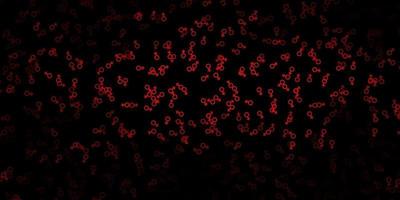 Dark Red vector texture with religion symbols.