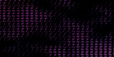 Dark Purple, Pink vector background with occult symbols.