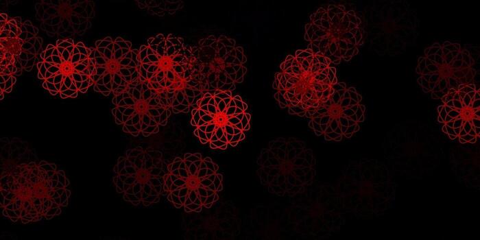 Dark Red vector pattern with abstract shapes.