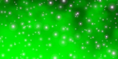 Light Green vector pattern with abstract stars.
