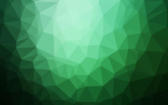 Dark Green vector shining triangular pattern.
