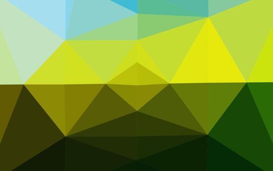 Dark Green, Yellow vector shining triangular pattern.