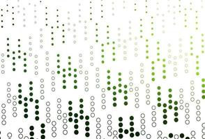 Light Green vector backdrop with dots.