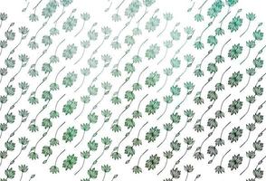 Light Green vector doodle pattern.