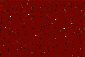 Light Green, Red vector template with crystals, circles, squares.