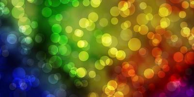 Light Multicolor vector background with bubbles.