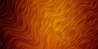 textura de vector naranja oscuro con curvas.