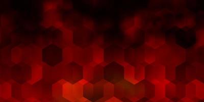 Light Orange vector background with set of hexagons.