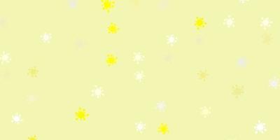 Light yellow vector background with covid-19 symbols.