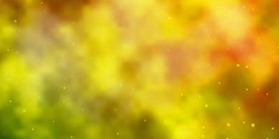 Light Green, Yellow vector background with colorful stars.