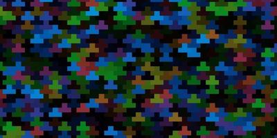 Dark Multicolor vector template in rectangles.