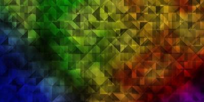 Light Multicolor vector backdrop with lines, triangles.