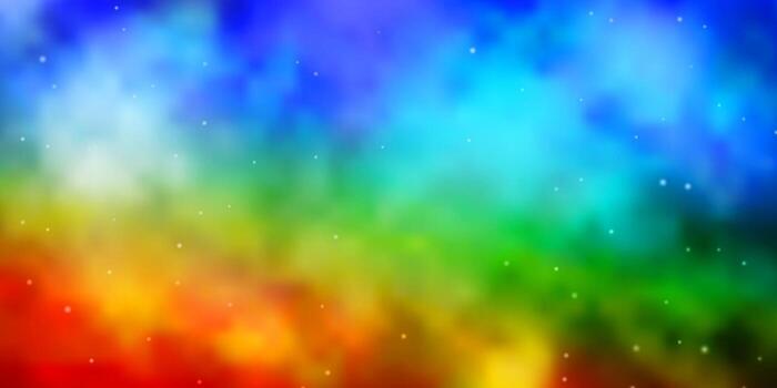 Light Multicolor vector pattern with abstract stars.