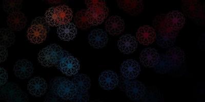 Dark Blue, Red vector texture with memphis shapes.