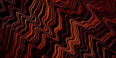 Dark Orange vector pattern with curves.