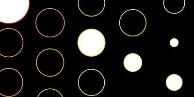 Dark Orange vector layout with circles.