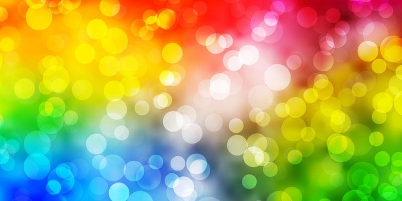 Light Multicolor vector pattern with spheres.