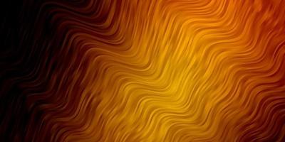 Dark Orange vector texture with curves.