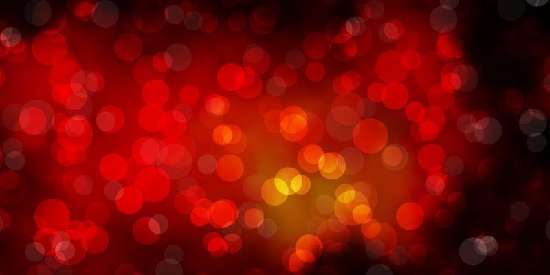 Dark Orange vector backdrop with dots.