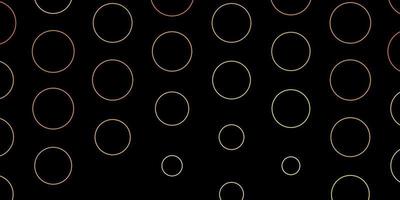 Dark Orange vector template with circles.