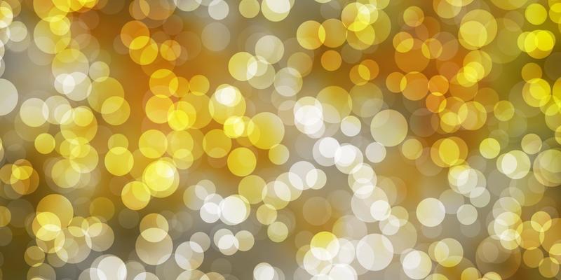 Light Orange vector background with bubbles.
