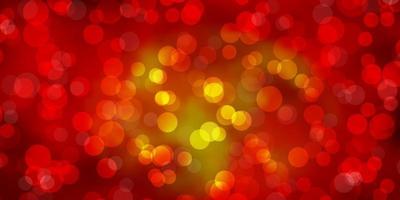 Light Orange vector background with circles.