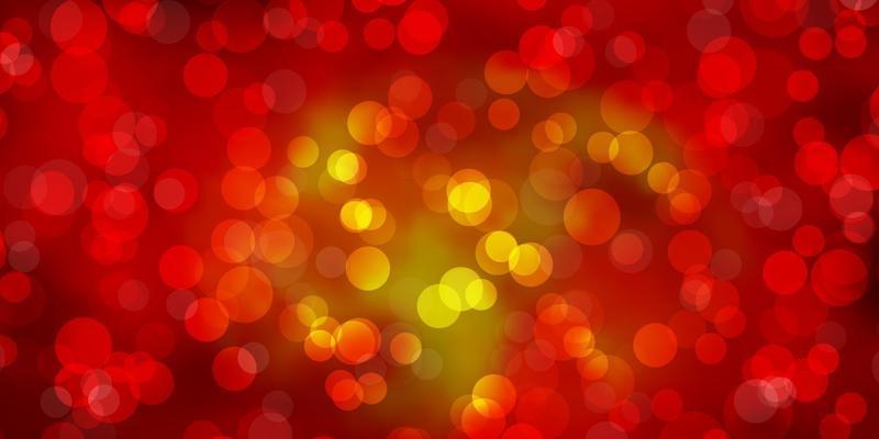 Light Orange vector background with circles.