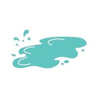 Hand drawn vector puddle in cartoon style