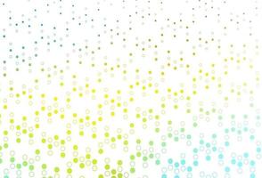 Light Blue, Yellow vector background with bubbles.