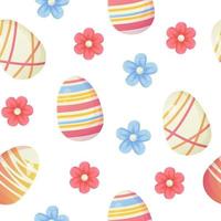 huevo de pascua pintado con rayas. se puede utilizar como elemento de búsqueda de pascua para banners web, carteles y páginas web. ilustración vectorial de stock en estilo de dibujos animados vector