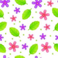 pink and violet spring flowers seamless pattern. Can be used as easter hunt element for web banners, posters and web pages. Stock vector illustration in cartoon realistic style