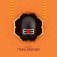 feliz maha shivratri festival celebración diseño de fondo vector