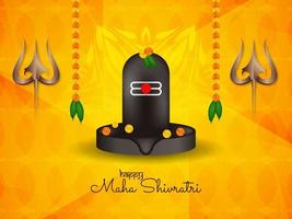 diseño de fondo feliz maha shivratri vector