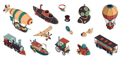 conjunto de colores steampunk vector