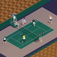 Tennis Doubles Match Composition vector