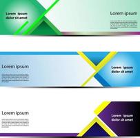 Banner Background Design Vector With Elegant And Simple Style with three designs