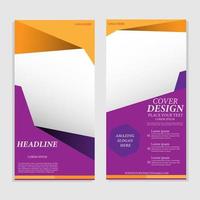 Geometric Brochure or brochure layout template, report cover design background with elegant and simple design vector
