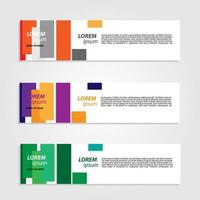 Banner Background Design Vector With Elegant And Simple Style with three designs