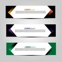 Banner Background Design Vector With Elegant And Simple Style with three designs
