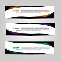 Banner Background Design Vector With Elegant And Simple Style with three designs