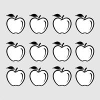 vector de fruta de manzana vector gratis