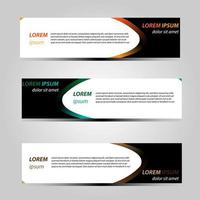 Banner Background Design Vector With Elegant And Simple Style with three designs