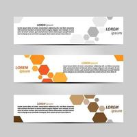 Banner Background Design Vector With Elegant And Simple Style with three designs