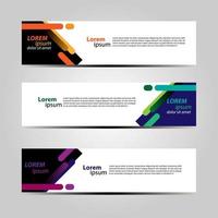 Banner Background Design Vector With Elegant And Simple Style with three designs