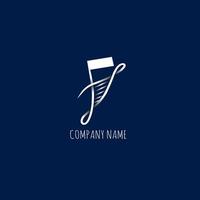 logo design or icon music player simple form an elegant and simple play button vector