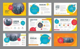 Modern Presentation Templates, Infographic Colorful speech bubble elements Template design set for Brochures, flyer, leaflet, Website design vector