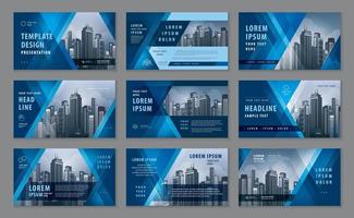 Modern Geometric Blue Triangle Background vector, Abstract Presentation Templates for banner, flyer, presentations, Brochures