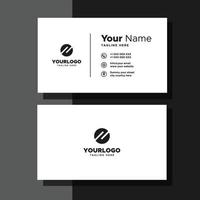 White Minimalist Business Card vector