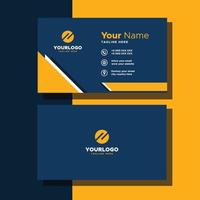 Creative Yellow Blue Minimal Business Card vector